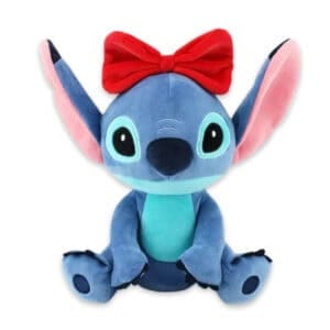 Blauwe Disney Stitch knuffel met rood vlinderdasje