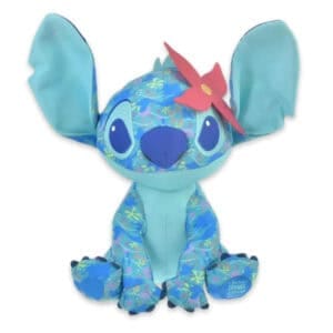 Disney Stitch pluche knuffel verkleed als zeemeermin Ariel.