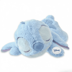 Slapende Stitch knuffel met officieel badge