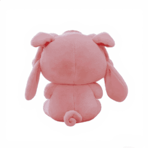 Achteraanzicht van de 30 cm grote roze Pluche Angel knuffel.