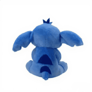 Stitch knuffel vanaf de achterkant, goedkoop pluche figuur.